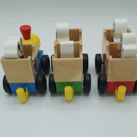 Melissa & Doug Disney Wood Train & 5 Characters Mickey Minnie Toddler Kids - Picture 5 of 16